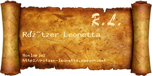 Rötzer Leonetta névjegykártya